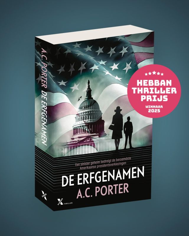 Wat zijn we trots: ‘De erfgenamen’ van A.C. Porter heeft de Hebban Thrillerprijs 2025 gewonnen! 🏆 Een prachtige prestatie voor een razend spannende thriller. Gefeliciteerd, @a.c.porter_auteur, wat een mijlpaal! 🎉